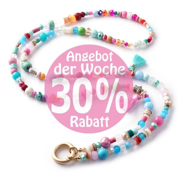 Sunshine 88 GoldShiny, lange Edelstein Wechselkette